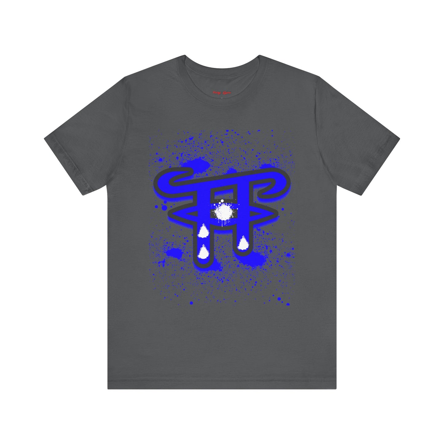 Stylish Unisex Tee with Blue Drip Art | Casual Wear, Graphic T-shirt, Customizable Gift, Streetwear, Unique Design