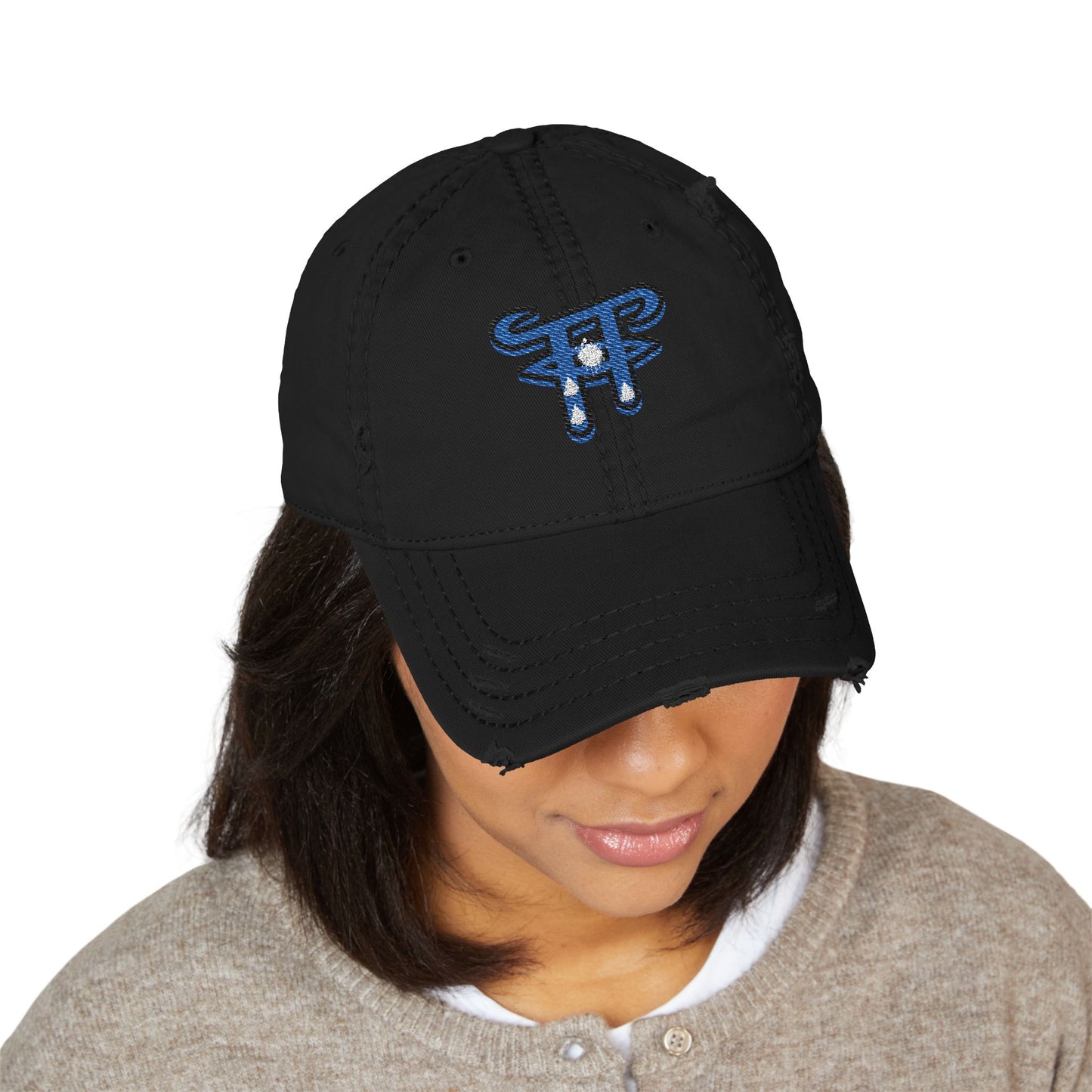 Distressed Dad Hat with Embroidery | Casual Cap for Everyday Style, Gift for Dads, Summer Accessory, Adjustable Hat, Trendy Headwear