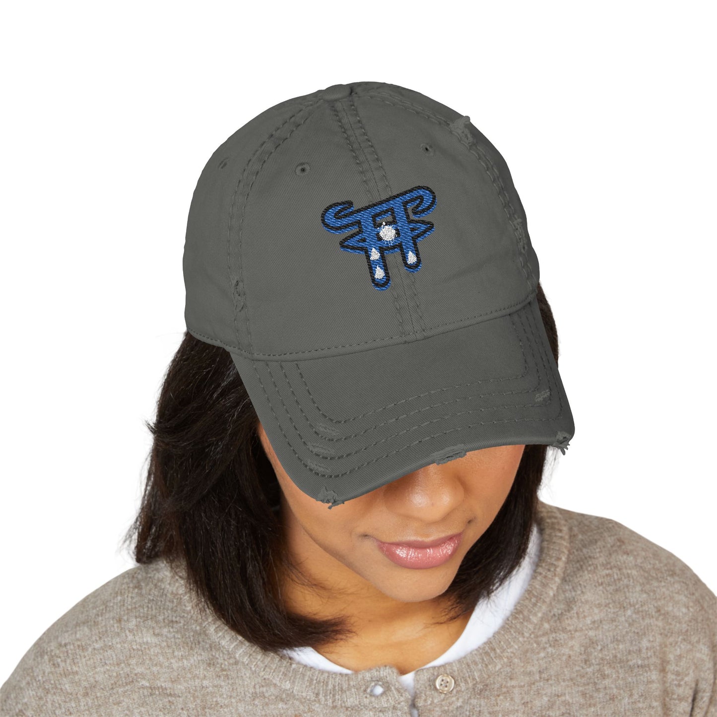 Distressed Dad Hat with Embroidery | Casual Cap for Everyday Style, Gift for Dads, Summer Accessory, Adjustable Hat, Trendy Headwear