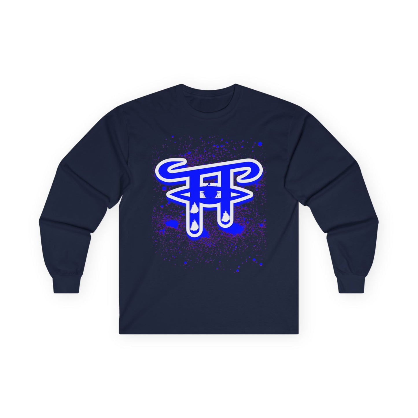 Bold Graphic Long Sleeve Tee for Casual Wear, Unique Art Tee for Everyday Style, Gift for Creative Souls, Unisex Cotton T-Shirt