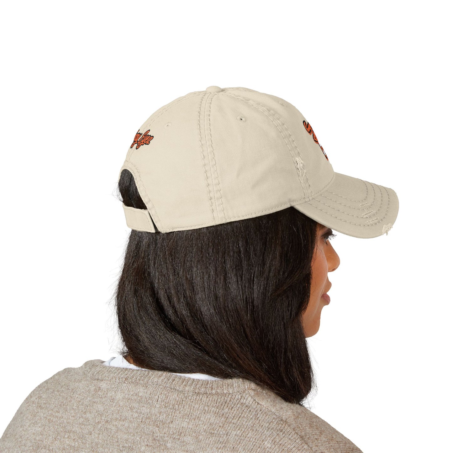 Distressed Embroidered Dad Hat, Casual Baseball Cap, Gift for Dad, Vintage Style Hat, Summer Accessory, Everyday Wear