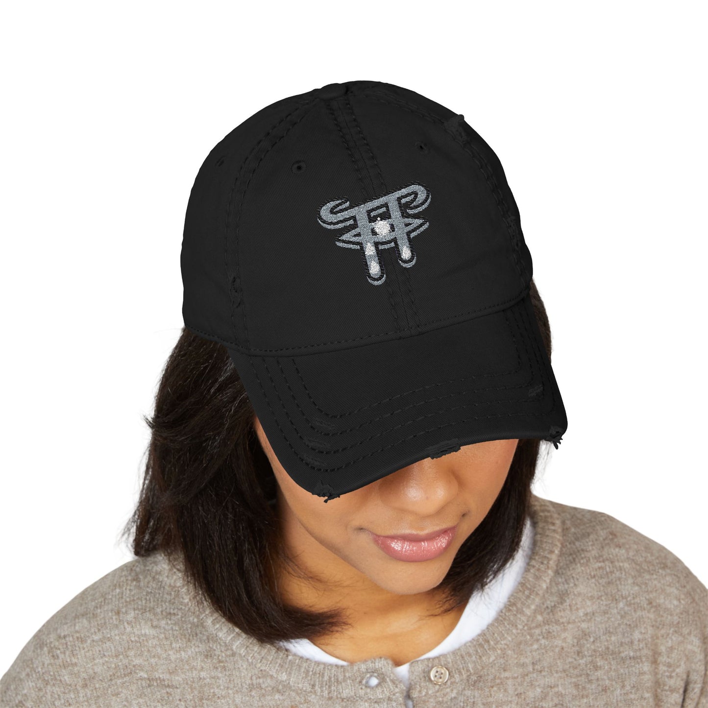 Distressed Embroidered Dad Hat, Casual Cap for Everyday Wear, Perfect Gift for Dads, Unisex Fashion Accessory, Birthday, Father's Day