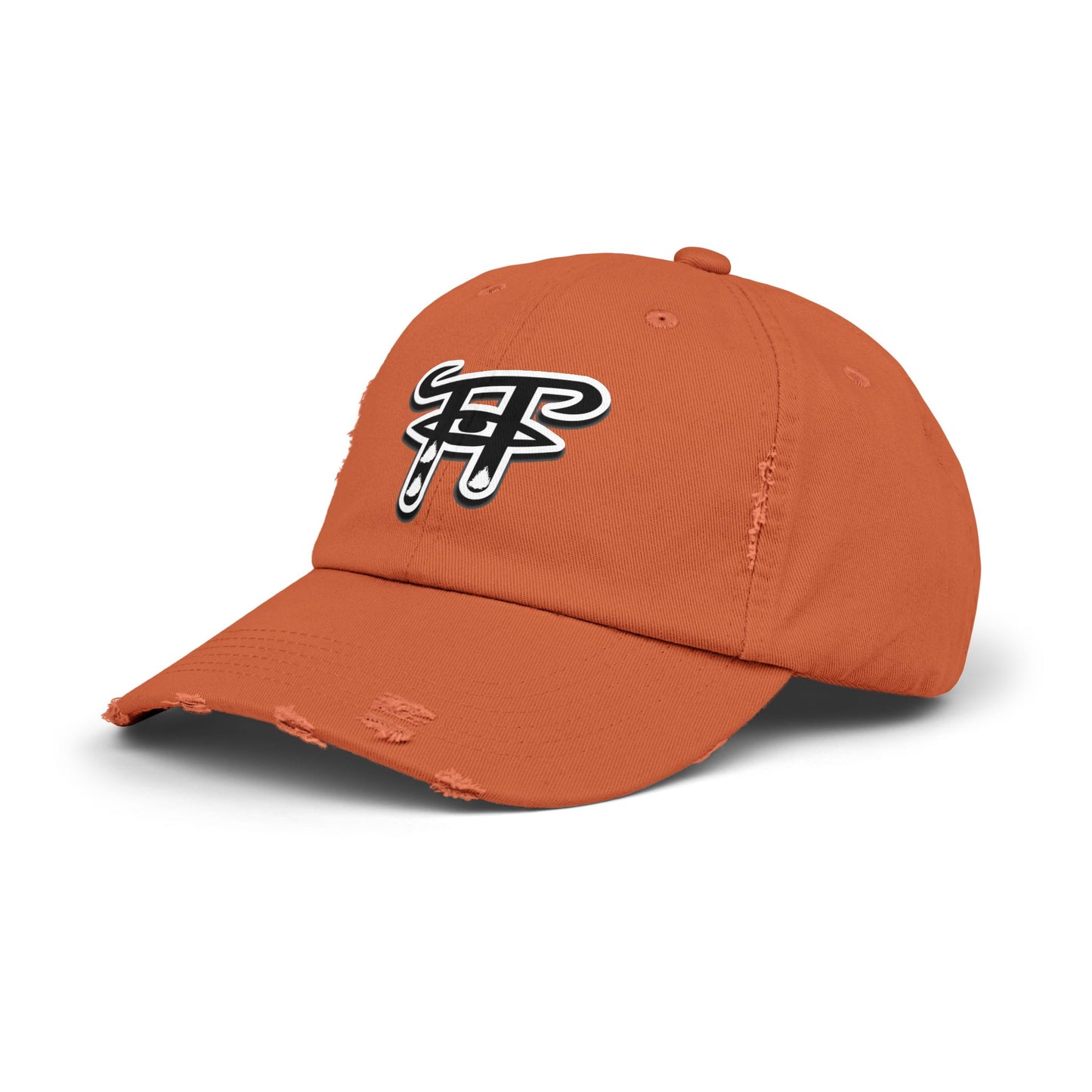 Unisex Distressed Cap with Trendy Logo, Perfect for Casual Outfits, Gifts for Friends, Summer Festivals, Biking, Beach Days