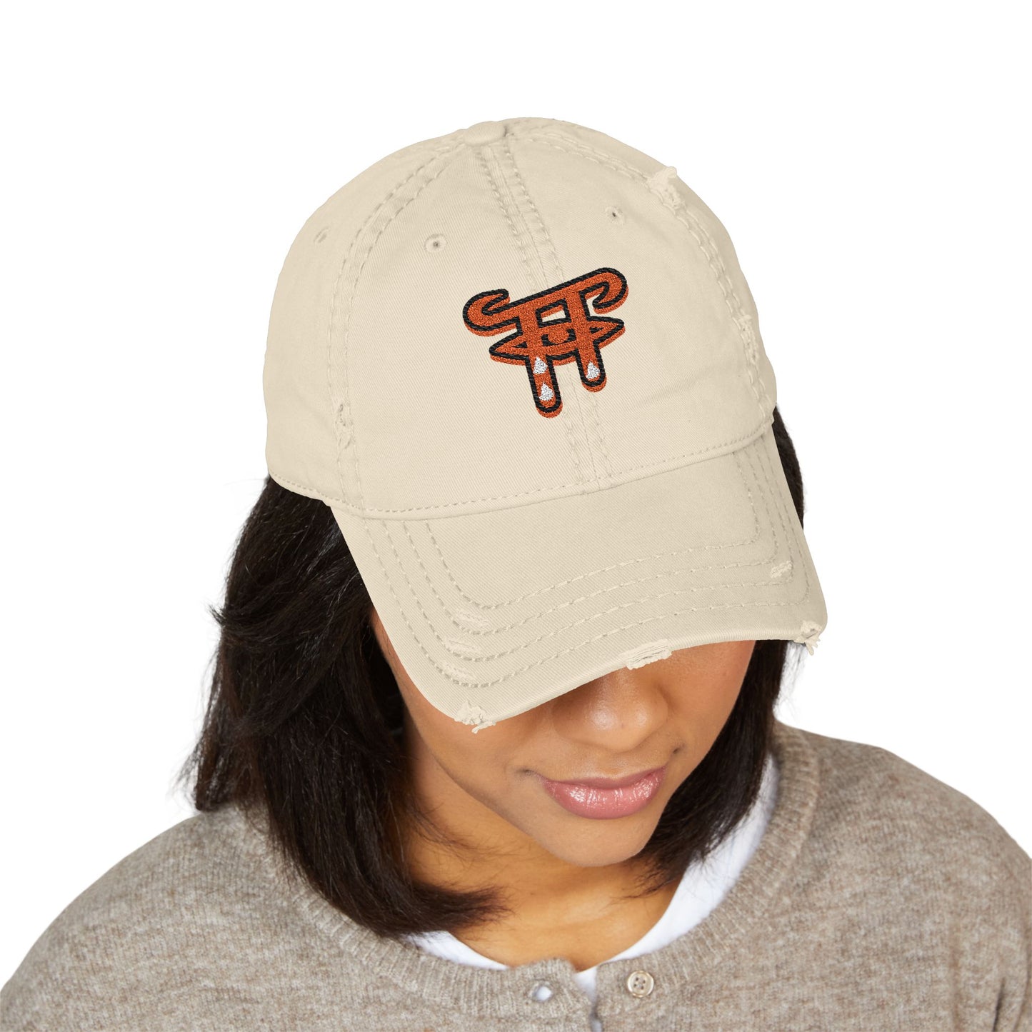 Distressed Embroidered Dad Hat, Casual Baseball Cap, Gift for Dad, Vintage Style Hat, Summer Accessory, Everyday Wear