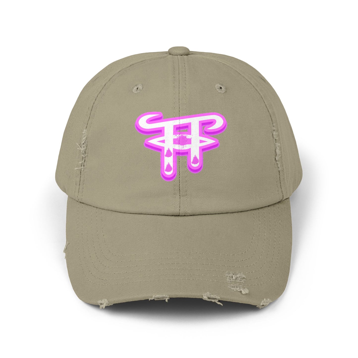 Trendy Distressed Cap with Neon Pink Design, Streetwear Hat for Casual Outings, Gift for Fashion Lovers, Summer Accessory, Unisex Cap