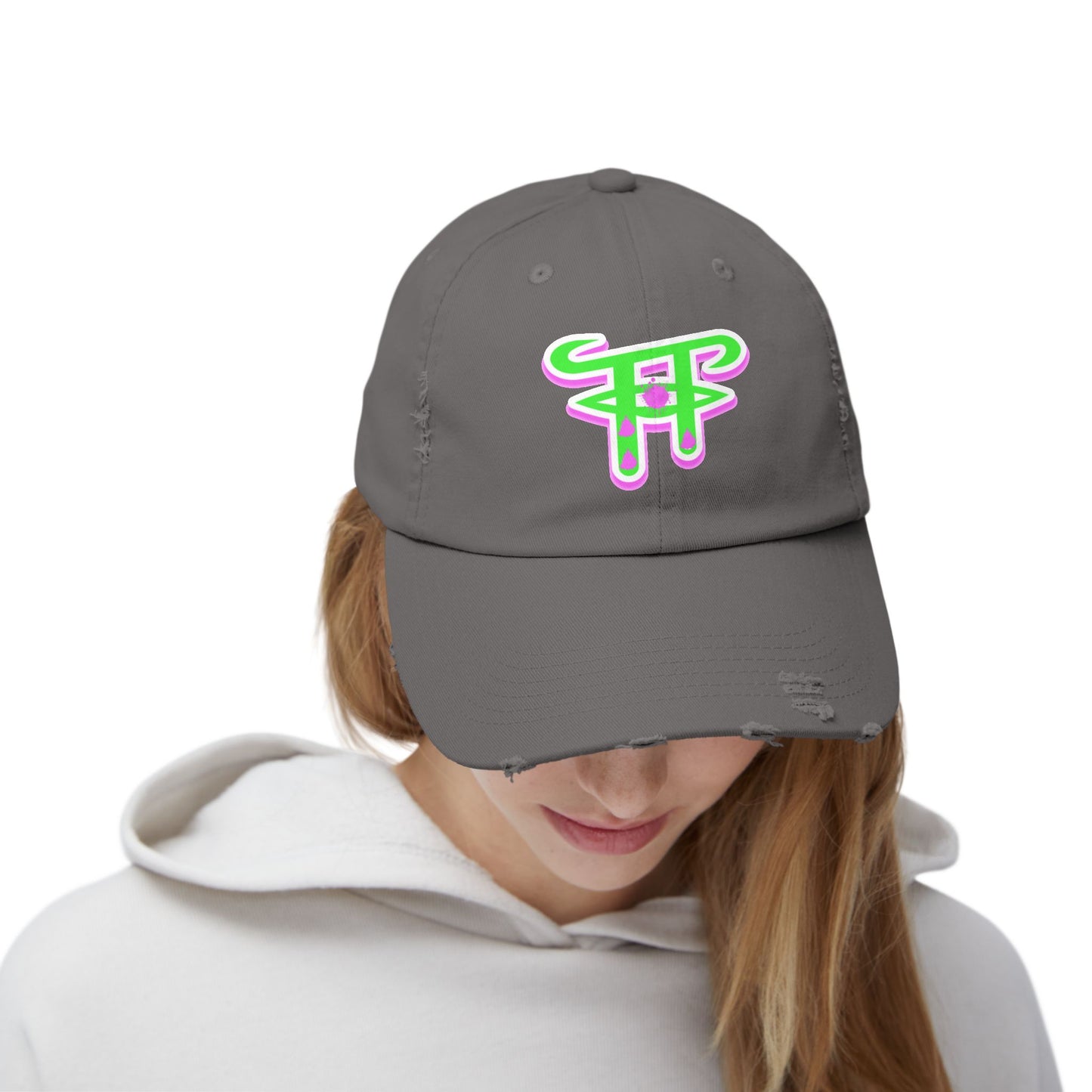 Unisex Distressed Cap with Funky Logo, Casual Hat for Everyday Wear, Perfect for Summer Outings, Gives a Trendy Vibe, Ideal Gift for [...]