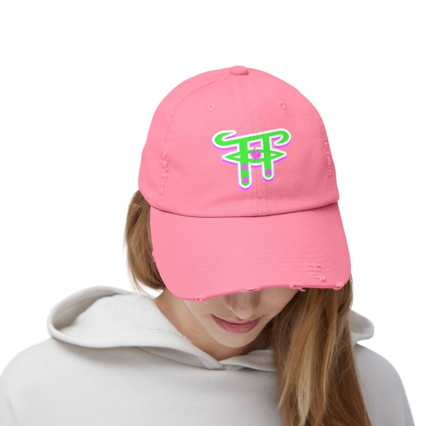 Unisex Distressed Cap with Funky Logo, Casual Hat for Everyday Wear, Perfect for Summer Outings, Gives a Trendy Vibe, Ideal Gift for [...]