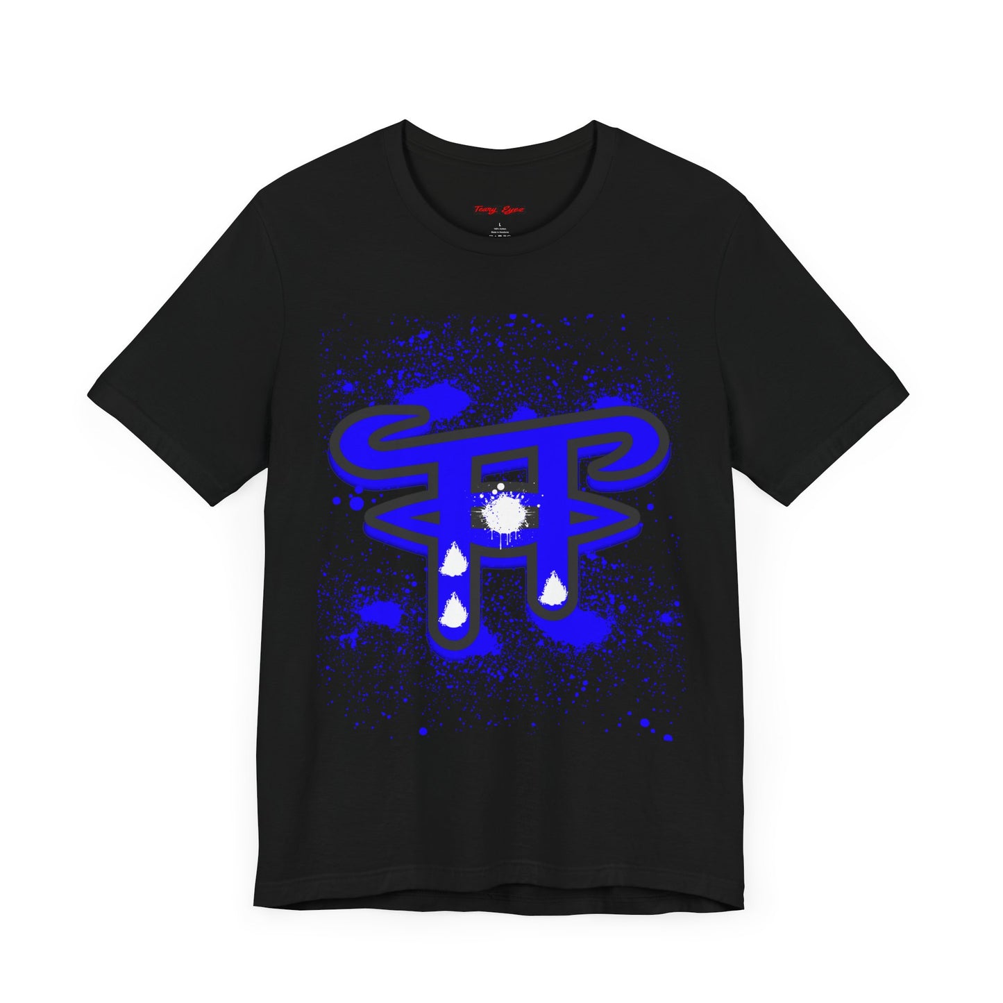 Stylish Unisex Tee with Blue Drip Art | Casual Wear, Graphic T-shirt, Customizable Gift, Streetwear, Unique Design