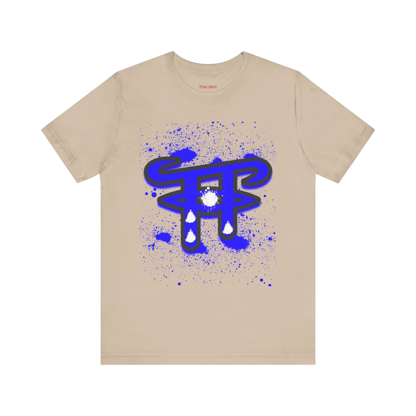 Stylish Unisex Tee with Blue Drip Art | Casual Wear, Graphic T-shirt, Customizable Gift, Streetwear, Unique Design