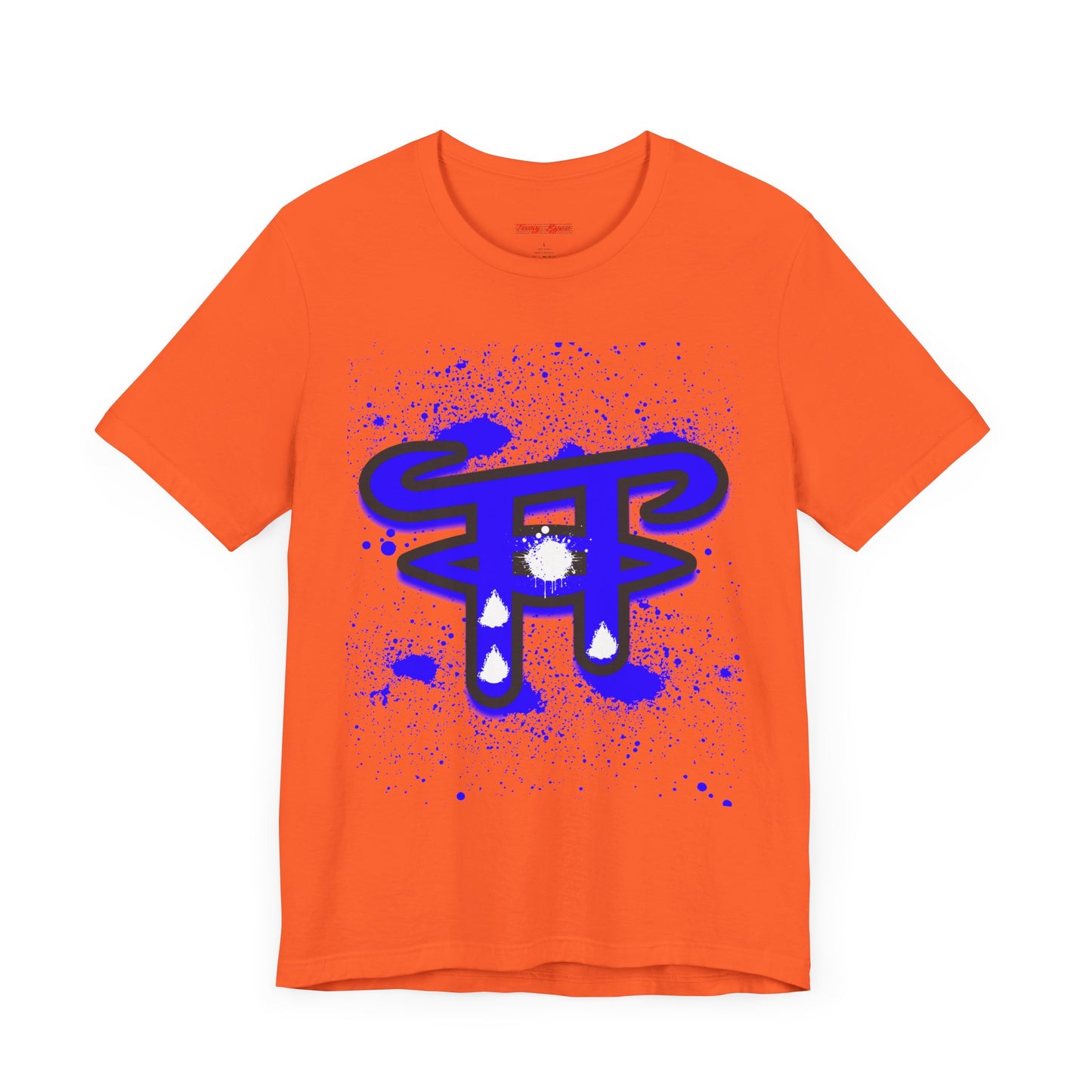 Stylish Unisex Tee with Blue Drip Art | Casual Wear, Graphic T-shirt, Customizable Gift, Streetwear, Unique Design