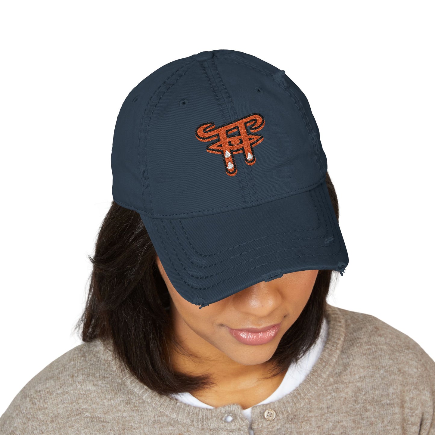 Distressed Embroidered Dad Hat, Casual Baseball Cap, Gift for Dad, Vintage Style Hat, Summer Accessory, Everyday Wear