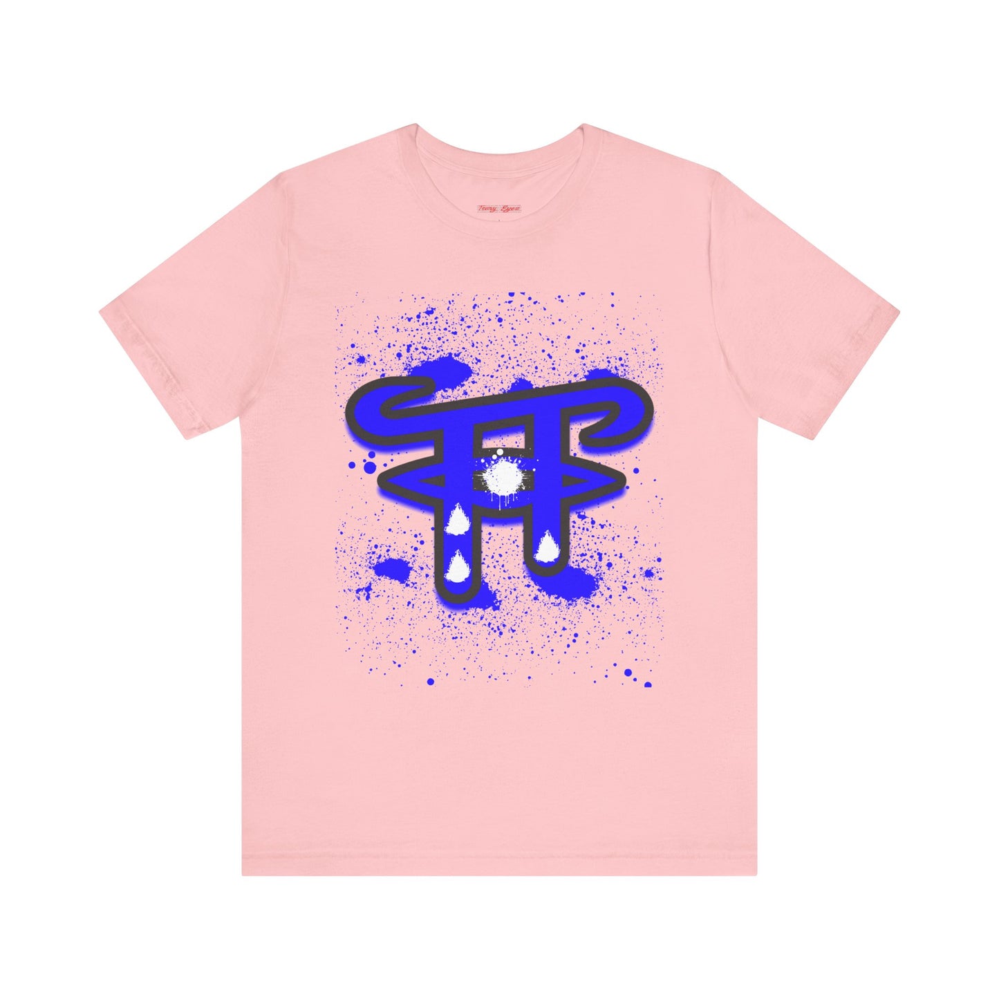 Stylish Unisex Tee with Blue Drip Art | Casual Wear, Graphic T-shirt, Customizable Gift, Streetwear, Unique Design