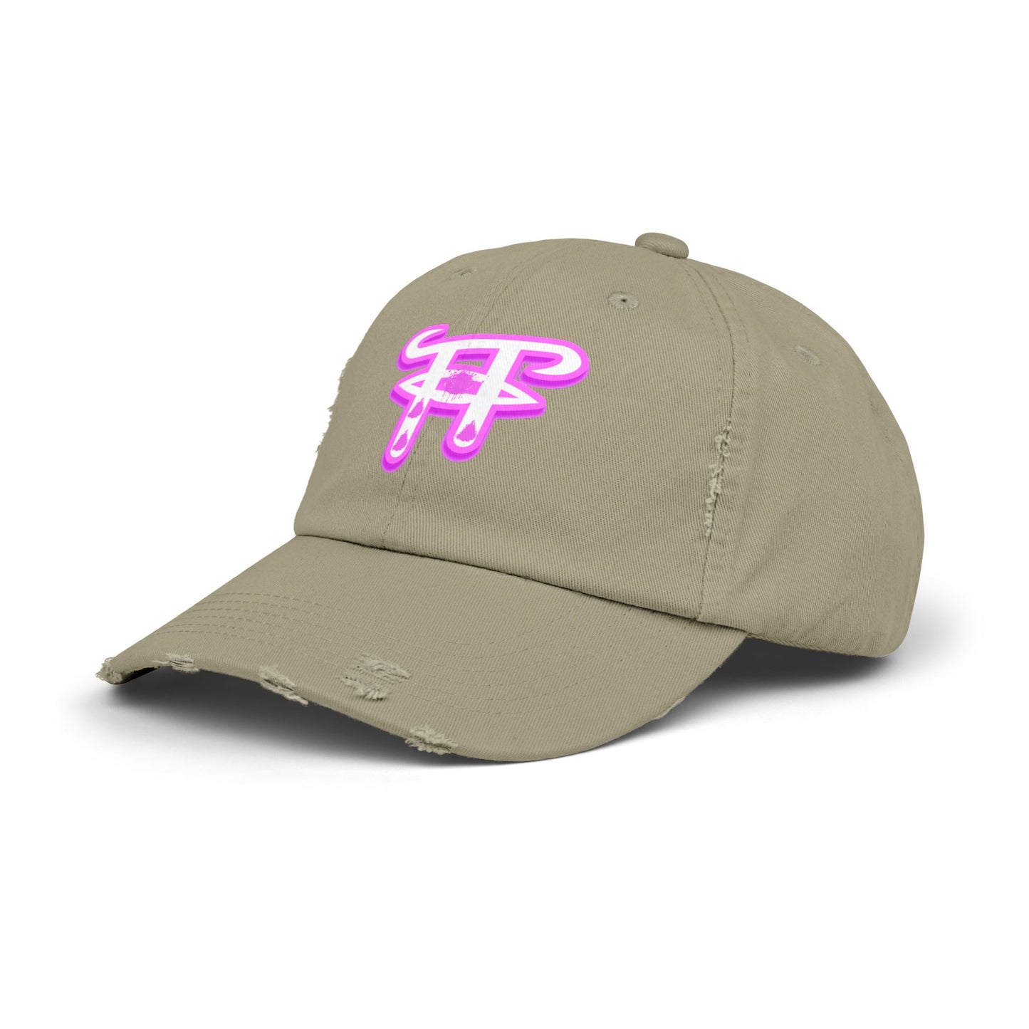 Trendy Distressed Cap with Neon Pink Design, Streetwear Hat for Casual Outings, Gift for Fashion Lovers, Summer Accessory, Unisex Cap