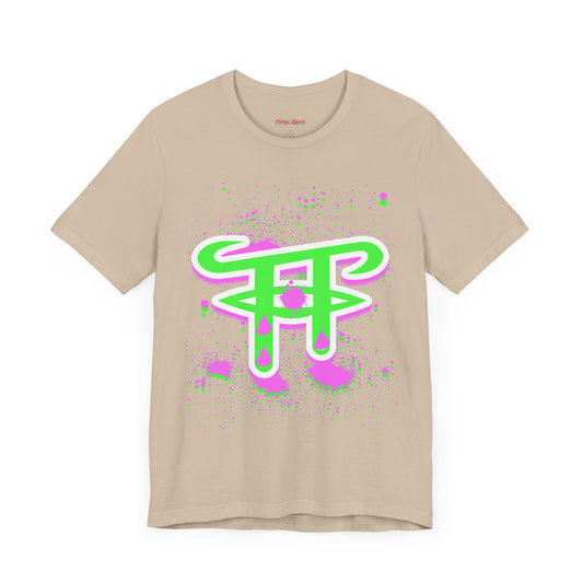 Vibrant Graphic Tee with Abstract Design, Casual Streetwear, Unisex Fashion, Gift for Art Lovers, Summer Style