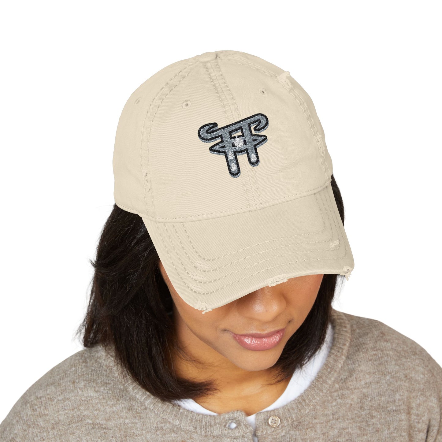 Distressed Embroidered Dad Hat, Casual Cap for Everyday Wear, Perfect Gift for Dads, Unisex Fashion Accessory, Birthday, Father's Day