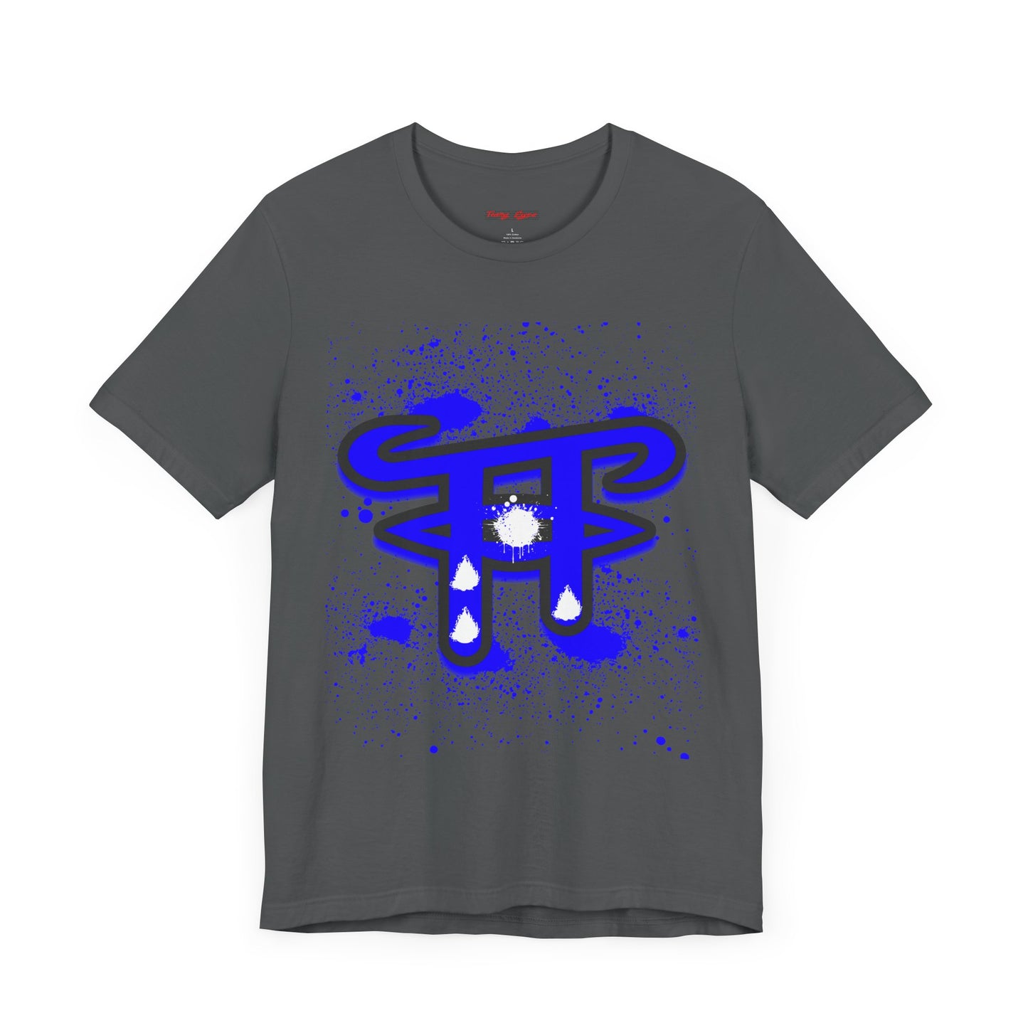 Stylish Unisex Tee with Blue Drip Art | Casual Wear, Graphic T-shirt, Customizable Gift, Streetwear, Unique Design