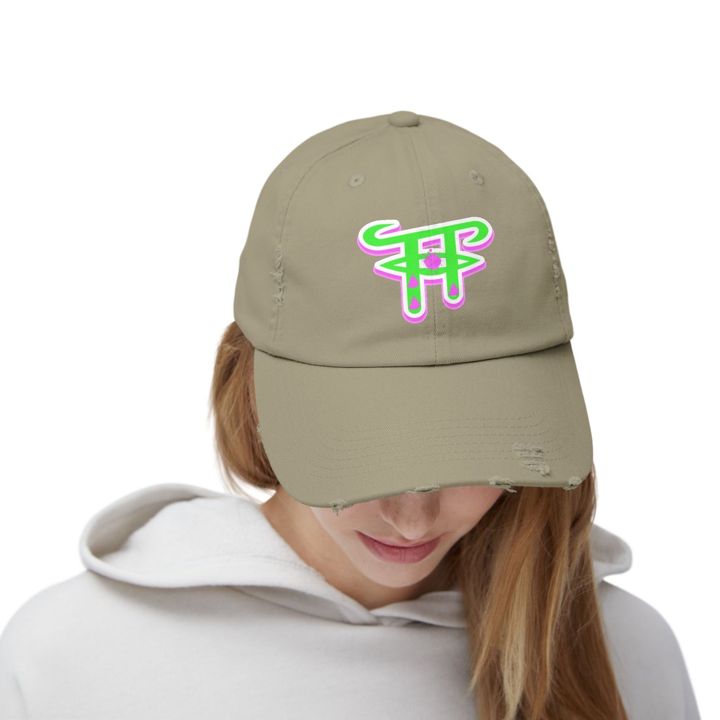 Unisex Distressed Cap with Funky Logo, Casual Hat for Everyday Wear, Perfect for Summer Outings, Gives a Trendy Vibe, Ideal Gift for [...]