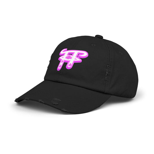 Trendy Distressed Cap with Neon Pink Design, Streetwear Hat for Casual Outings, Gift for Fashion Lovers, Summer Accessory, Unisex Cap