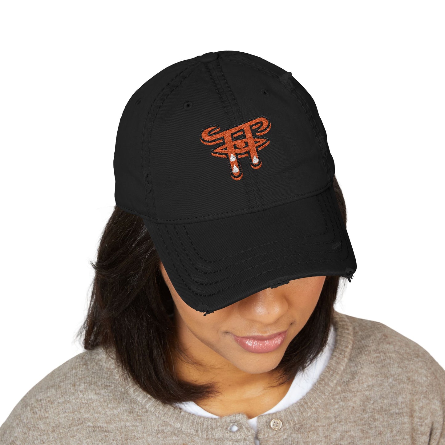 Distressed Embroidered Dad Hat, Casual Baseball Cap, Gift for Dad, Vintage Style Hat, Summer Accessory, Everyday Wear
