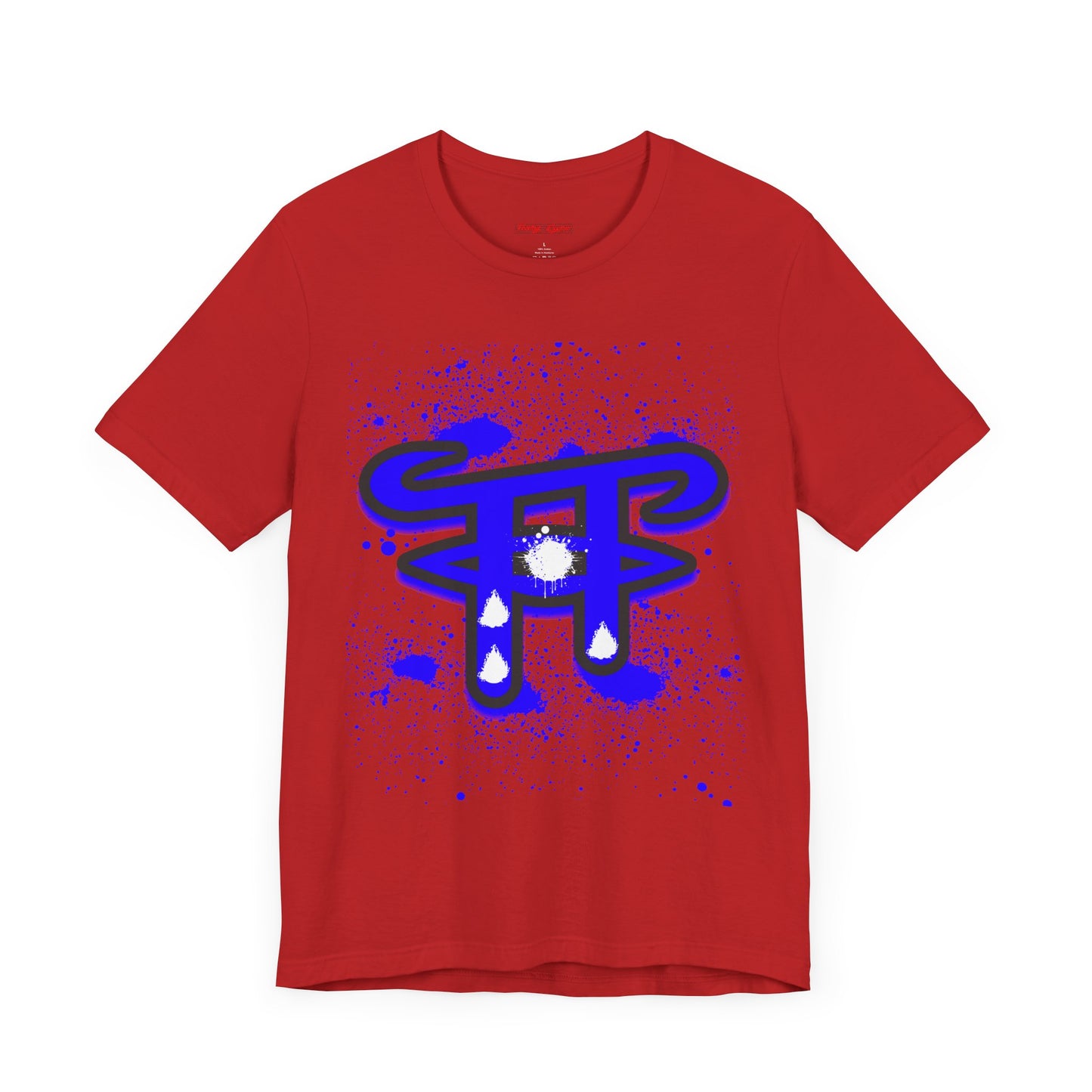 Stylish Unisex Tee with Blue Drip Art | Casual Wear, Graphic T-shirt, Customizable Gift, Streetwear, Unique Design