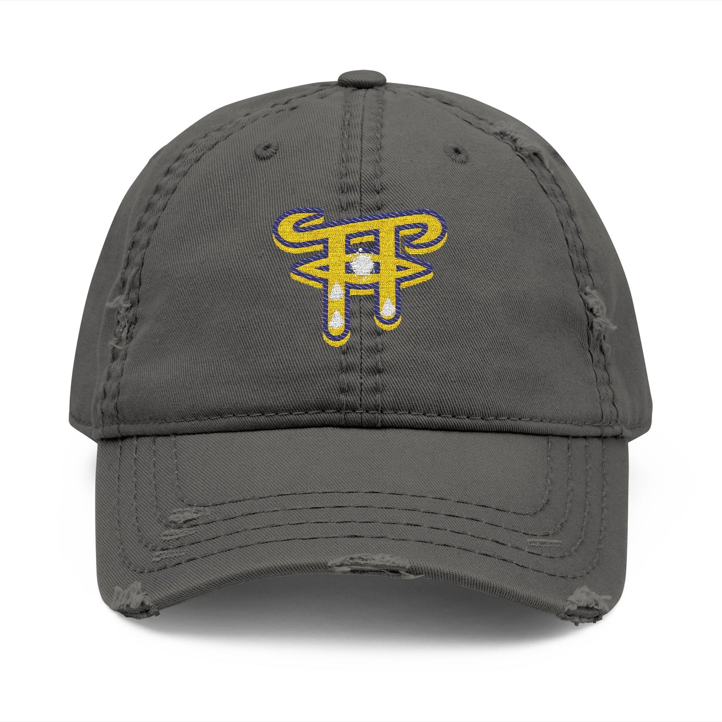 Distressed Dad Hat with Embroidery, Casual Cap for Everyday Style, Gift for Dads, Birthday, Father's Day, Trendy Accessories