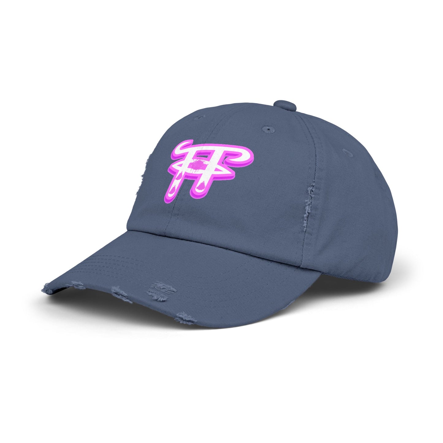 Trendy Distressed Cap with Neon Pink Design, Streetwear Hat for Casual Outings, Gift for Fashion Lovers, Summer Accessory, Unisex Cap