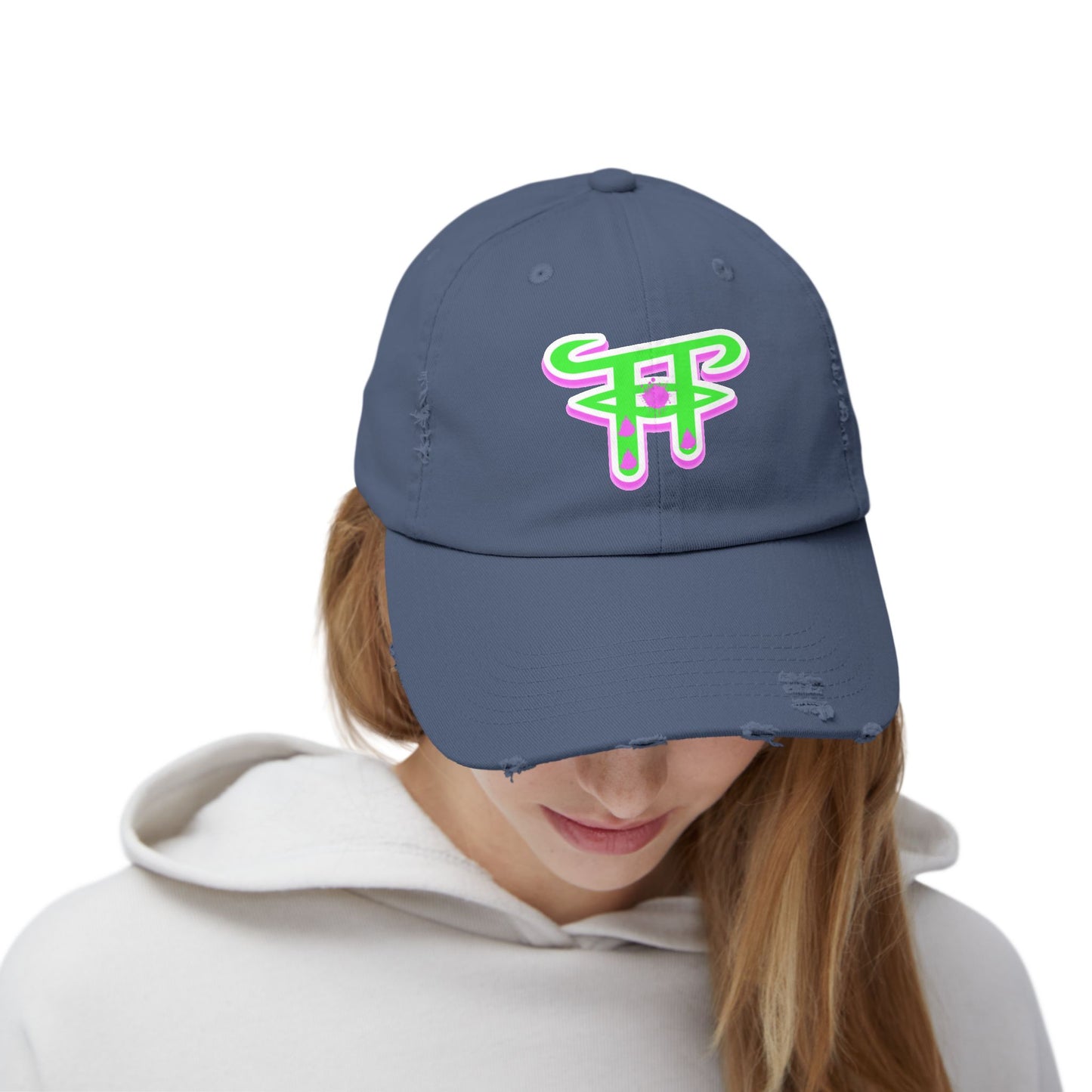 Unisex Distressed Cap with Funky Logo, Casual Hat for Everyday Wear, Perfect for Summer Outings, Gives a Trendy Vibe, Ideal Gift for [...]