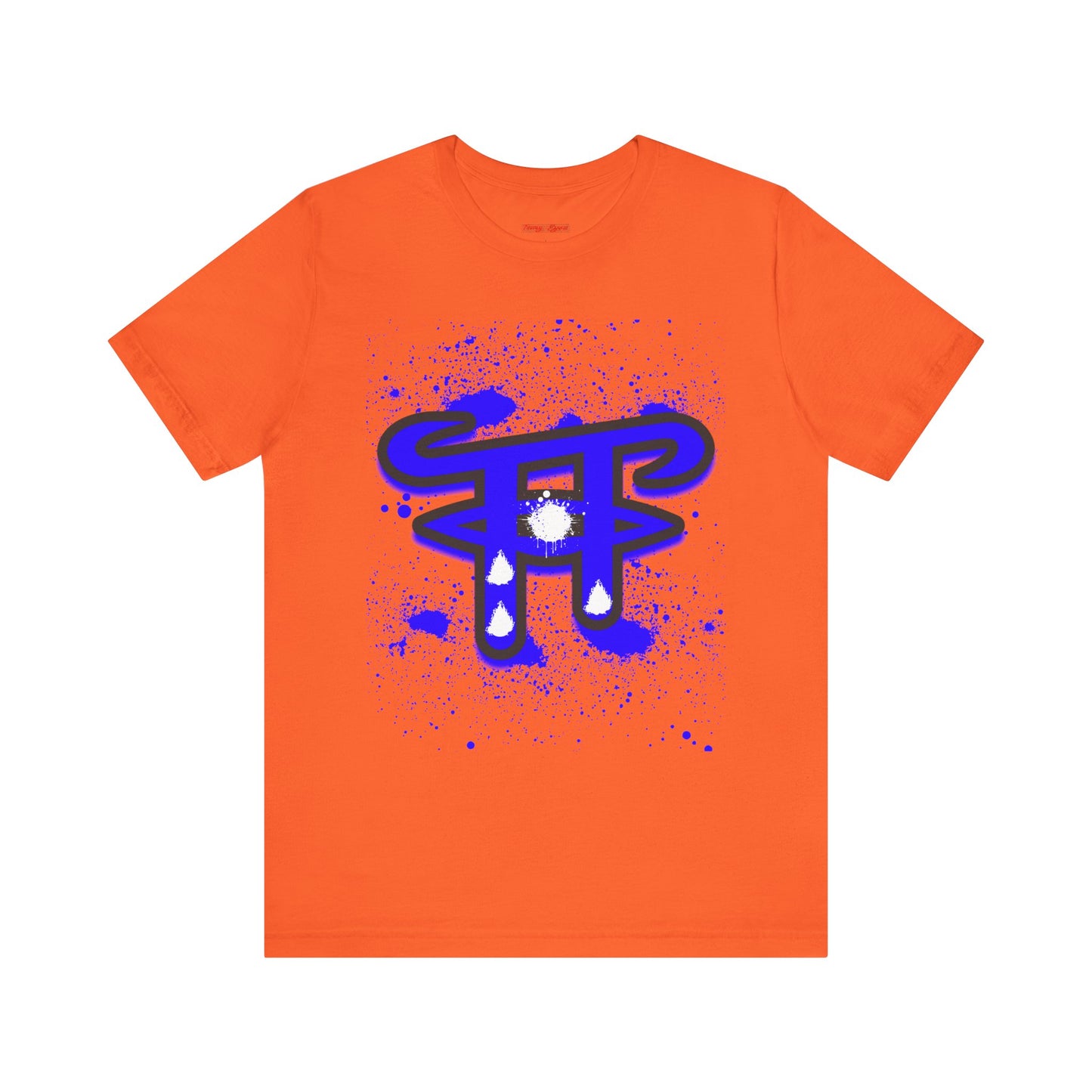 Stylish Unisex Tee with Blue Drip Art | Casual Wear, Graphic T-shirt, Customizable Gift, Streetwear, Unique Design