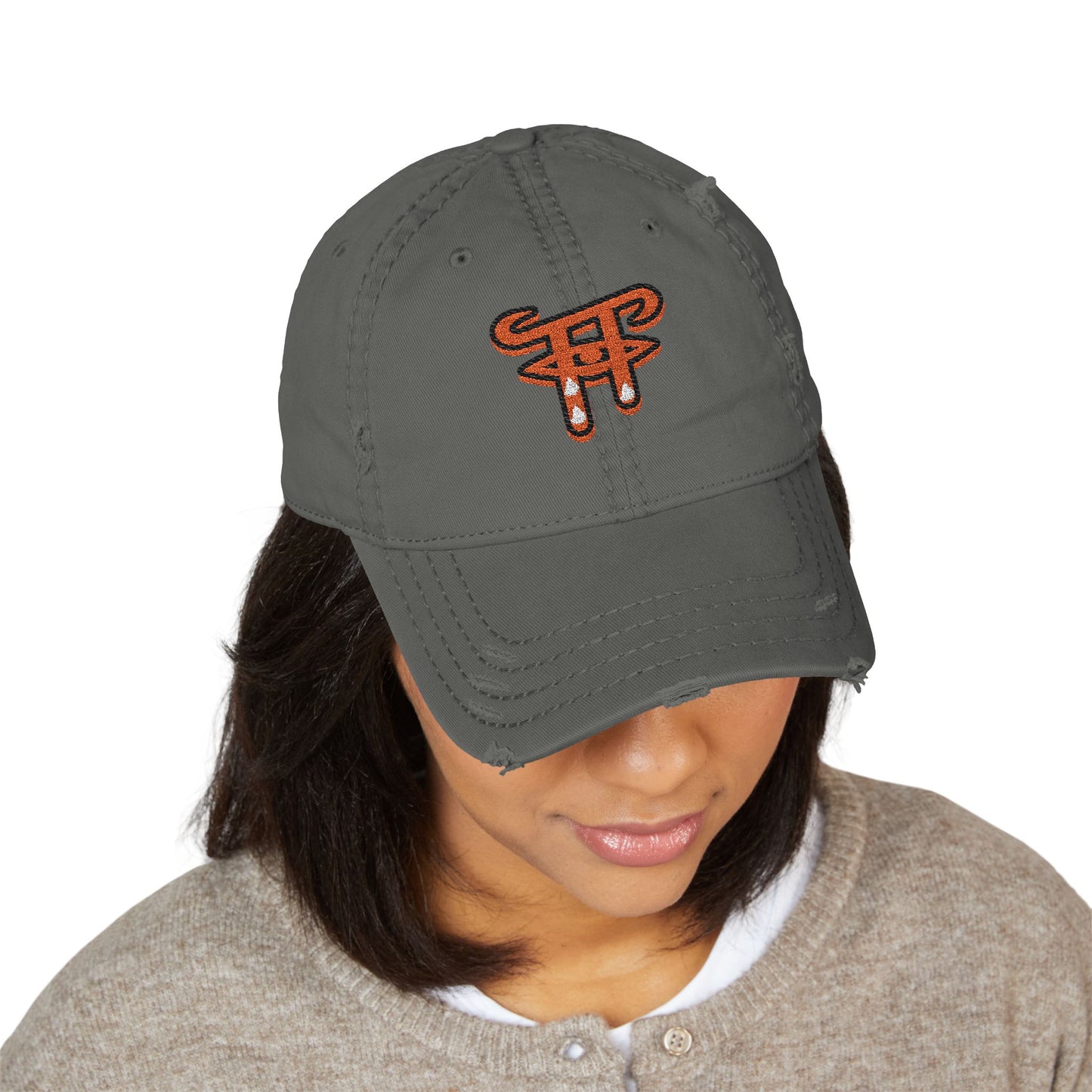 Distressed Embroidered Dad Hat, Casual Baseball Cap, Gift for Dad, Vintage Style Hat, Summer Accessory, Everyday Wear