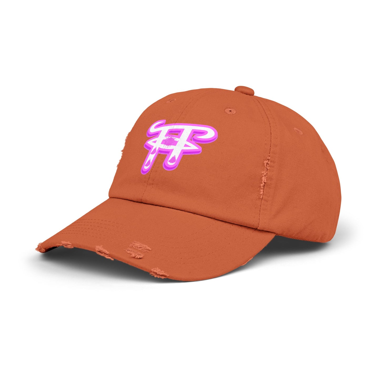 Trendy Distressed Cap with Neon Pink Design, Streetwear Hat for Casual Outings, Gift for Fashion Lovers, Summer Accessory, Unisex Cap