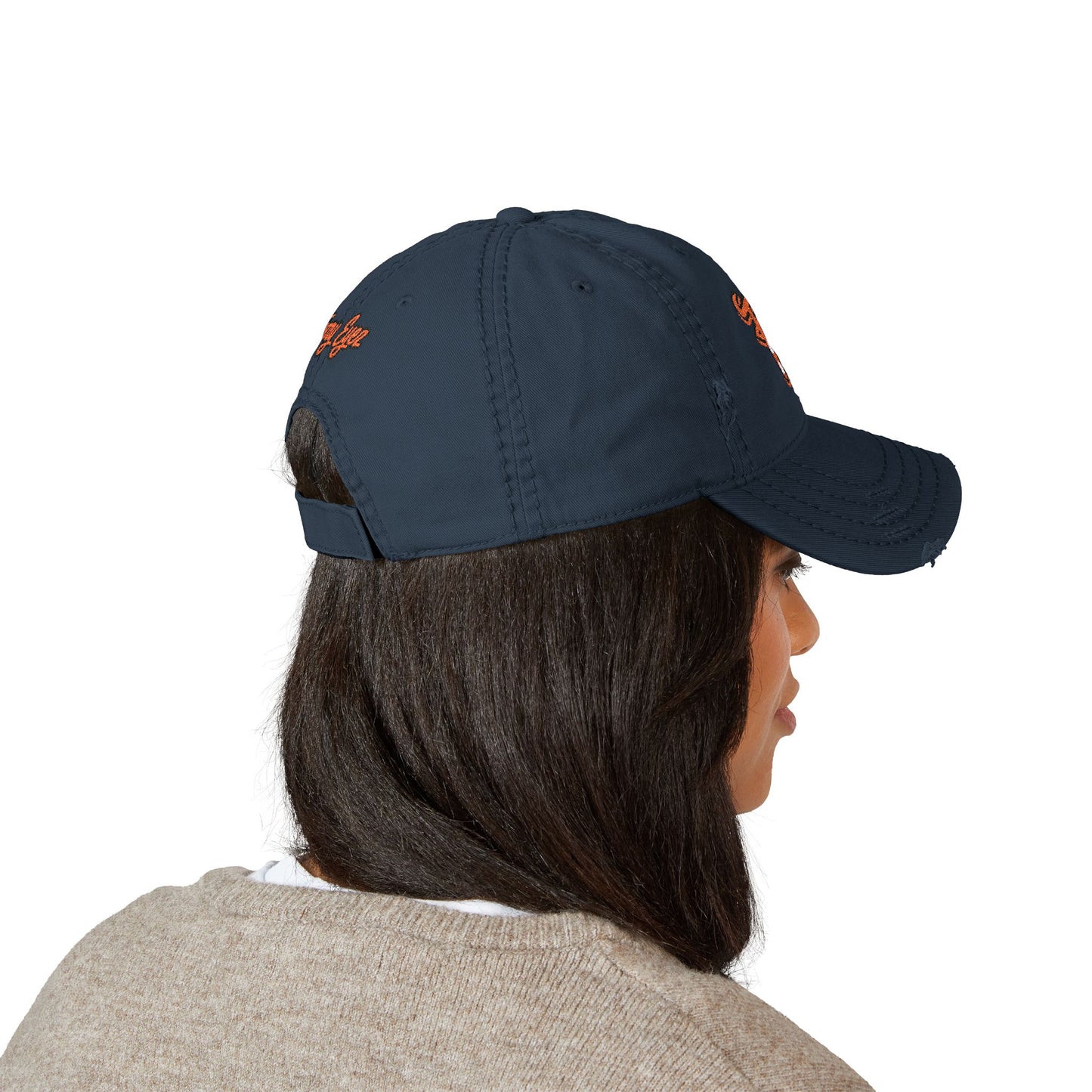 Distressed Embroidered Dad Hat, Casual Baseball Cap, Gift for Dad, Vintage Style Hat, Summer Accessory, Everyday Wear