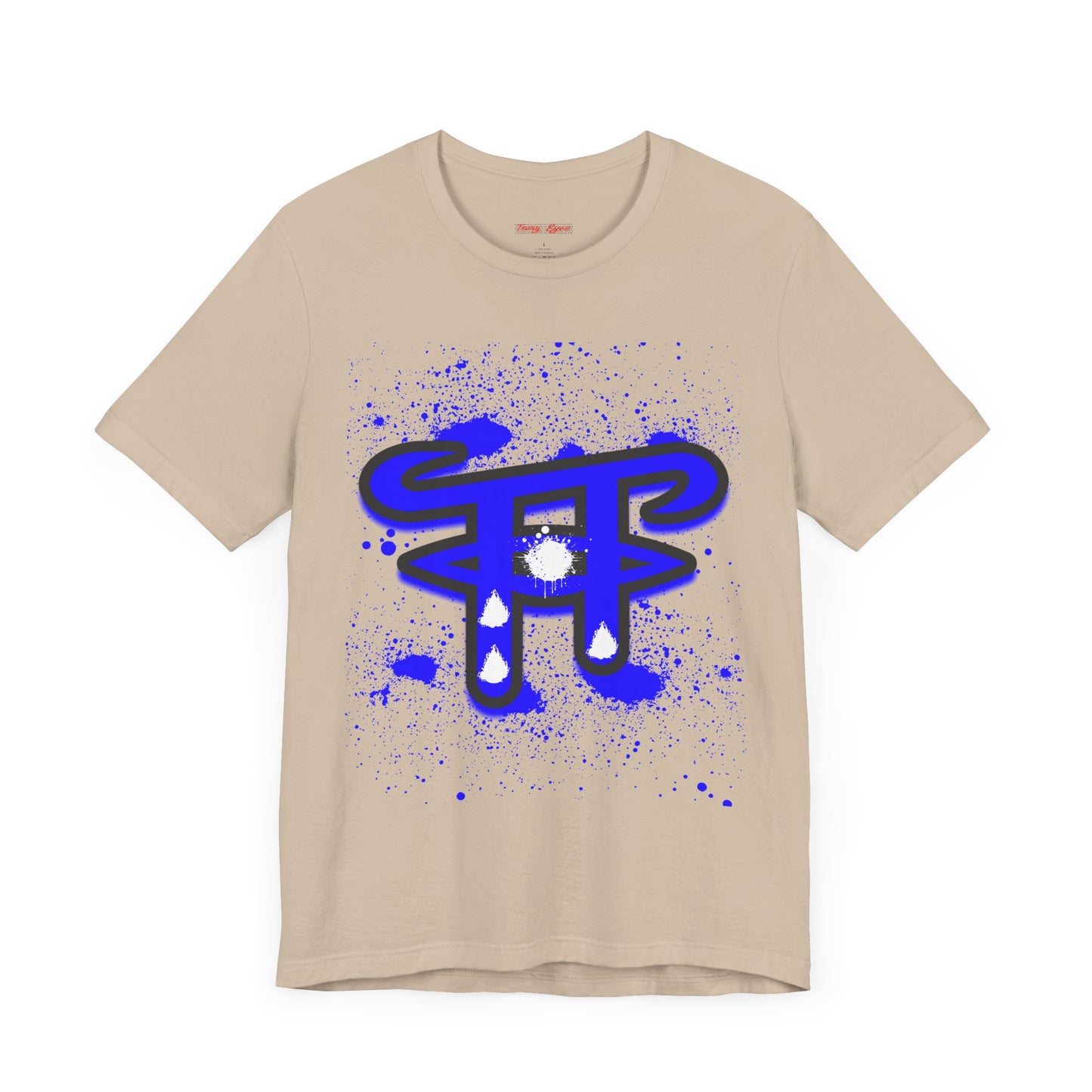 Stylish Unisex Tee with Blue Drip Art | Casual Wear, Graphic T-shirt, Customizable Gift, Streetwear, Unique Design